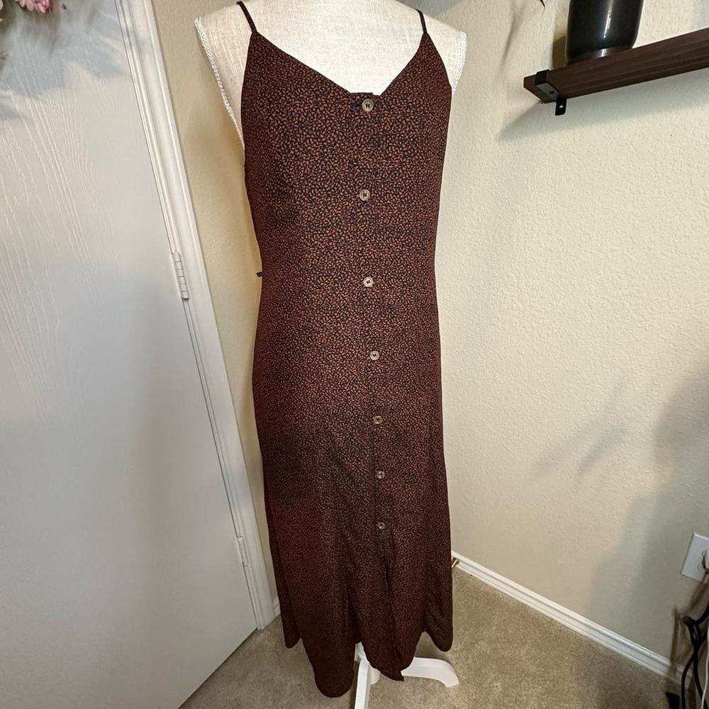 Sienna Sky Brown Button-Front Dress